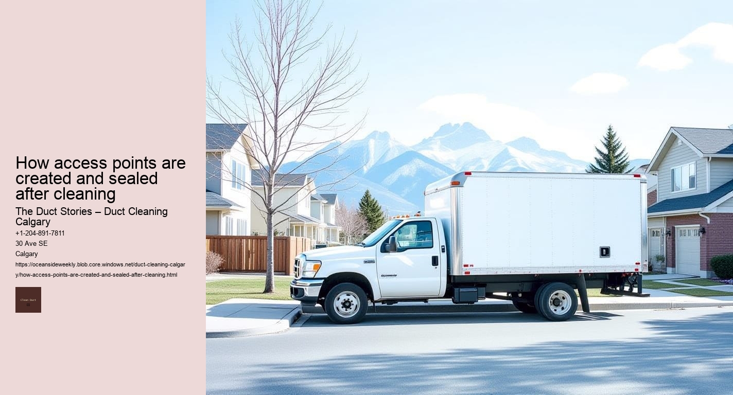 How access points are created and sealed after cleaning