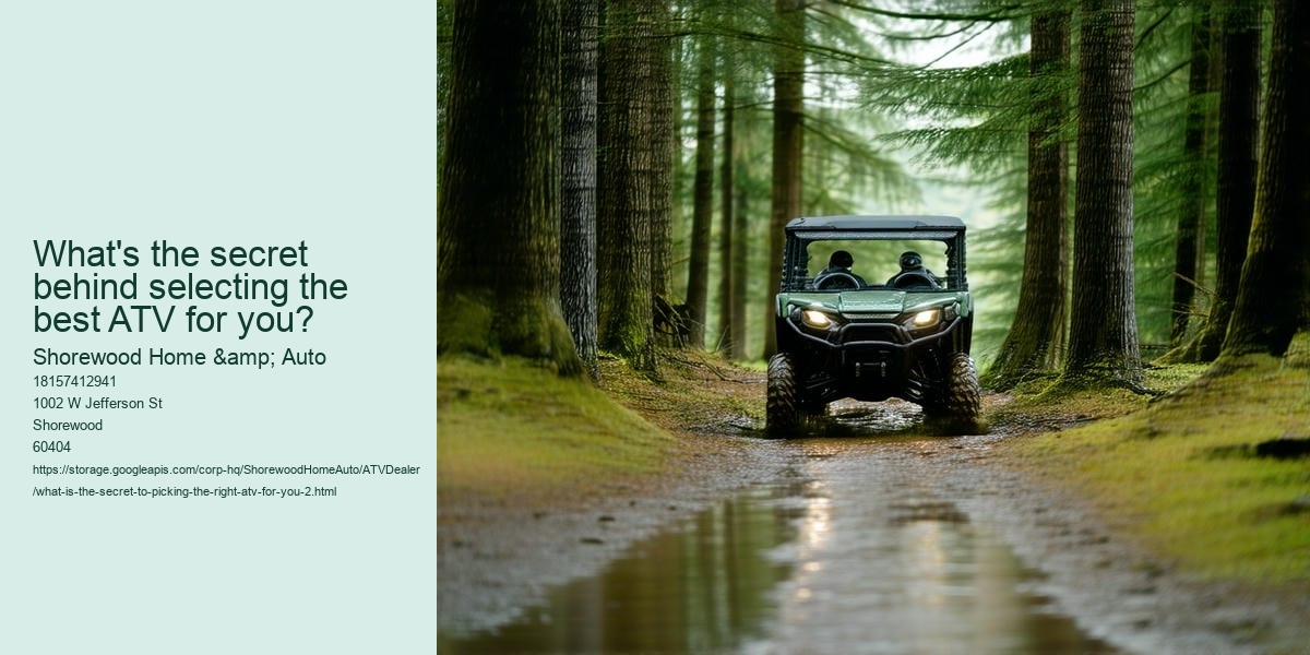 What is the secret to picking the right ATV for you?